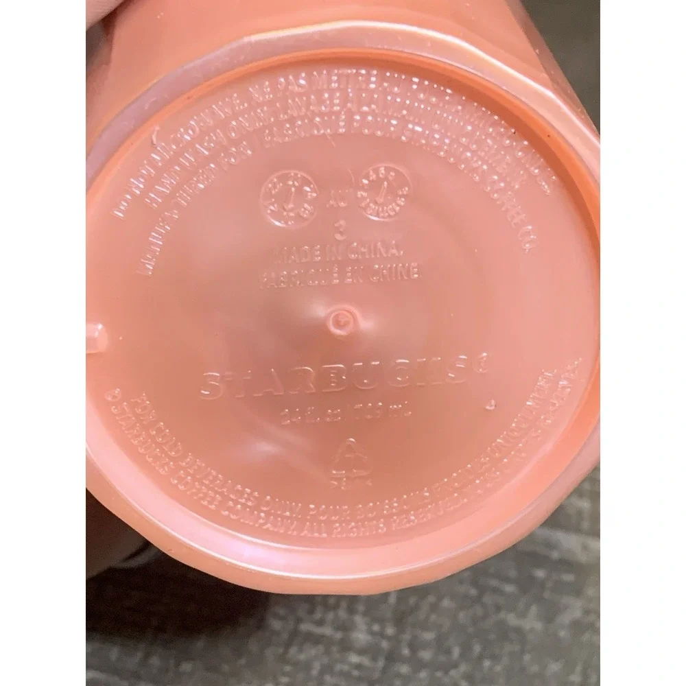 Starbucks 24oz Peach Dome Lid Cold Cup Tumbler with Straw Summer‎ 2021